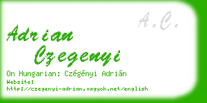 adrian czegenyi business card