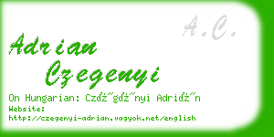 adrian czegenyi business card